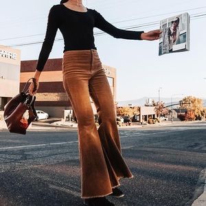Bell bottom/flare corduroy pants